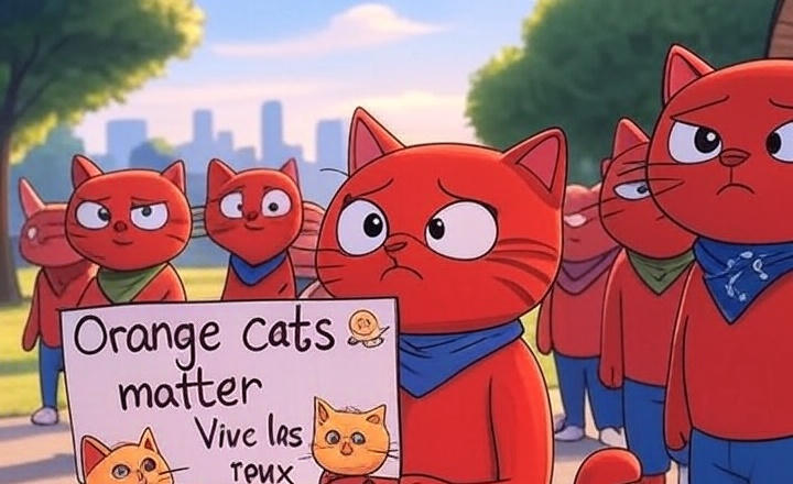 Manifestation des chats&nbsp;roux